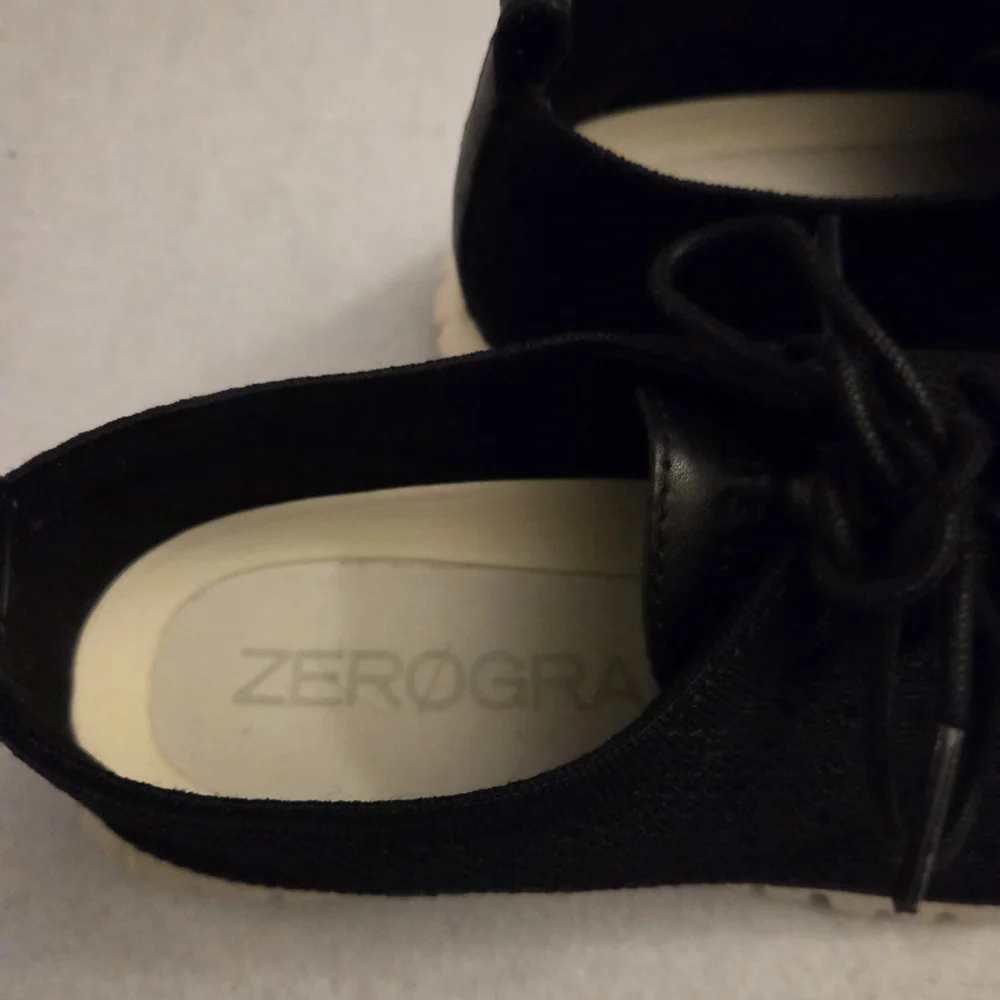 Cole Haan Zerogrand W06723 Women’s 10 B Black Knit‎ Lace Up Oxford Sneakers...